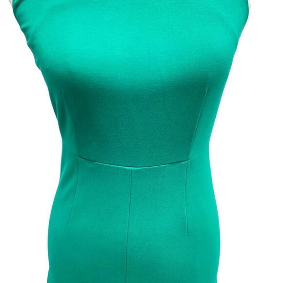 Diane Von Furstenberg Green Carrie Shift Dress - Picture 3 of 4